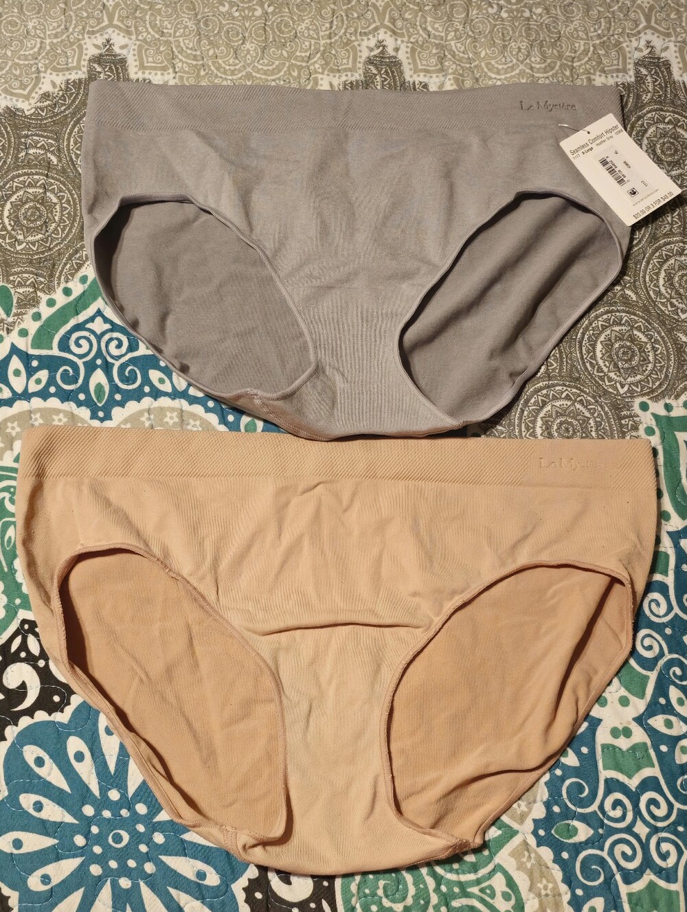 2 Le Mystere Seamless Hipster Panties Sz XL